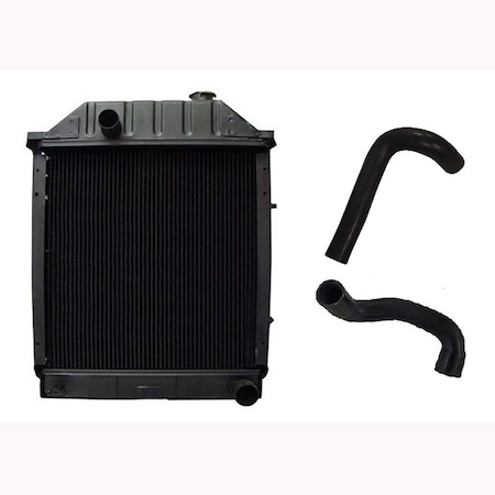 Aic Replacement Parts C5NN8005N Radiator w Upper & Lower Hose Fits Ford NH 340 340A 340B 445 535 545 C5NN8005N-HOSES